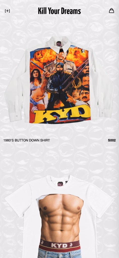 Kill Your Dreams catalog on mobile